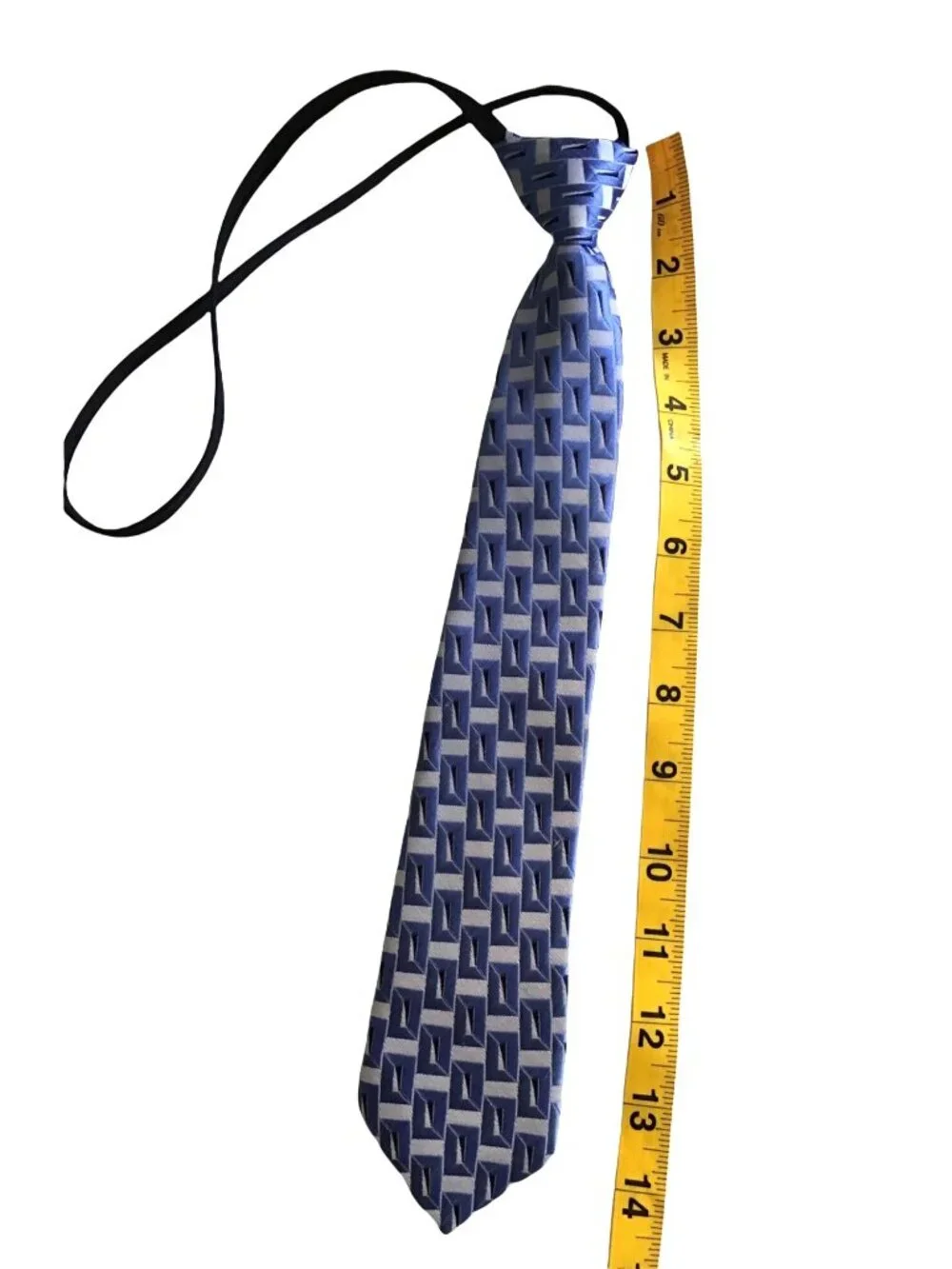 Toddler Boy  adjustable Tie Color Blue/ Grey